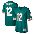 Trusc M.Dolphins #12 Bob Griese Player Mitchell & Ness Aqua Legacy Replica Stitched Jerseys