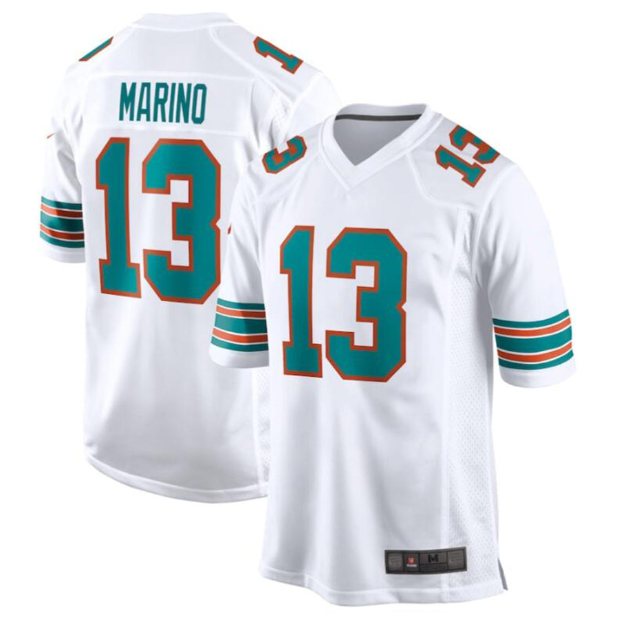 Trusc M.Dolphins #13 Dan Marino White Retired Player Jersey American Stitched Jerseys