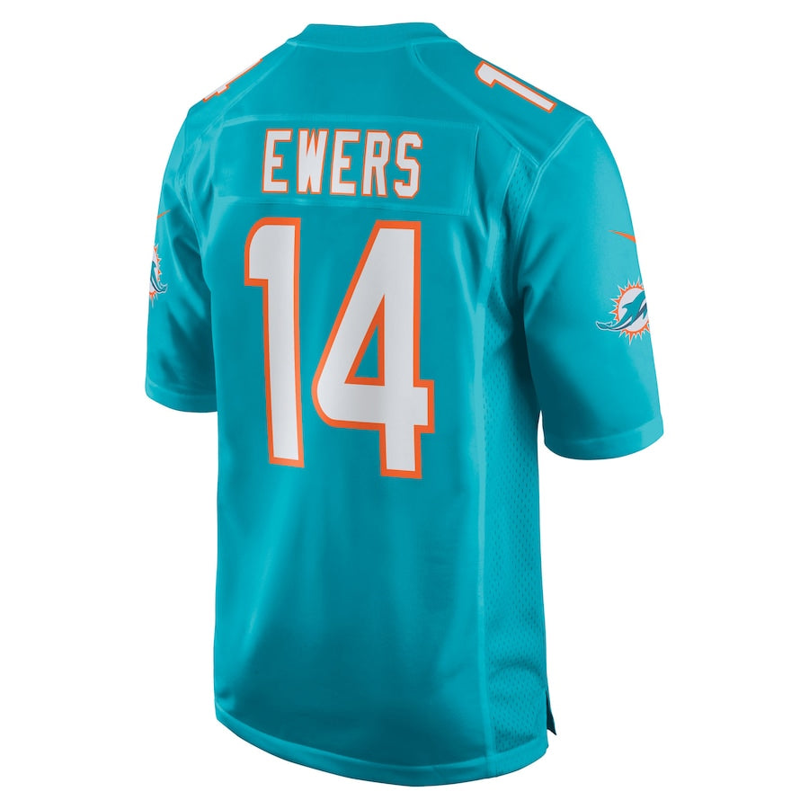 Trusc M.Dolphins #14 Quinn Ewers Player Aqua Home Game Stitched Jerseys