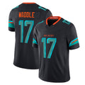 Trusc M.Dolphins #17 Jaylen Waddle Player Blue Rivalries Collection Vapor Limited Stitched Jerseys