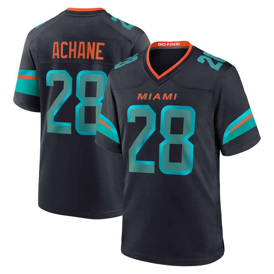 Trusc M.Dolphins #28 De?¡¥Von Achane Player Blue Rivalries Collection Game Stitched Jerseys