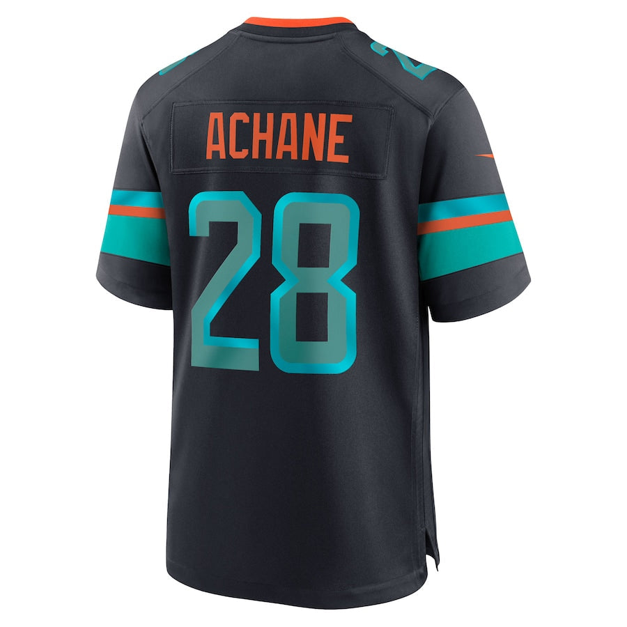 Trusc M.Dolphins #28 De?¡¥Von Achane Player Blue Rivalries Collection Game Stitched Jersey