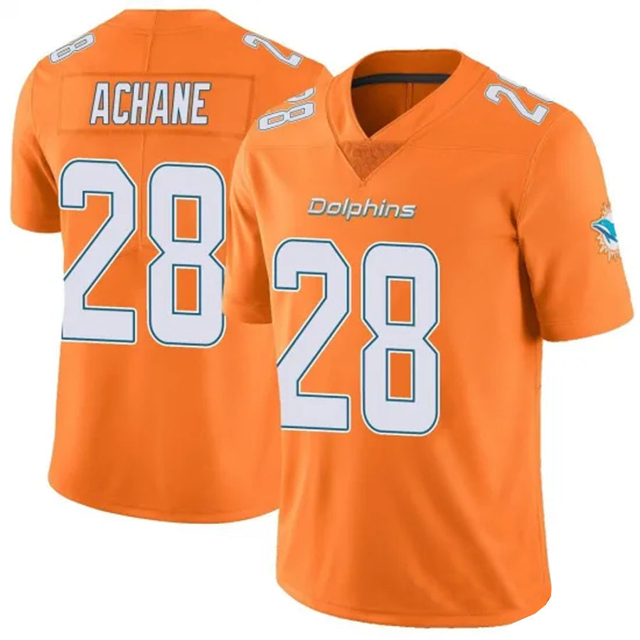 Trusc M.Dolphins #28 De?¡¥Von Achane Player Orange Vapor Limited Stitched Jerseys