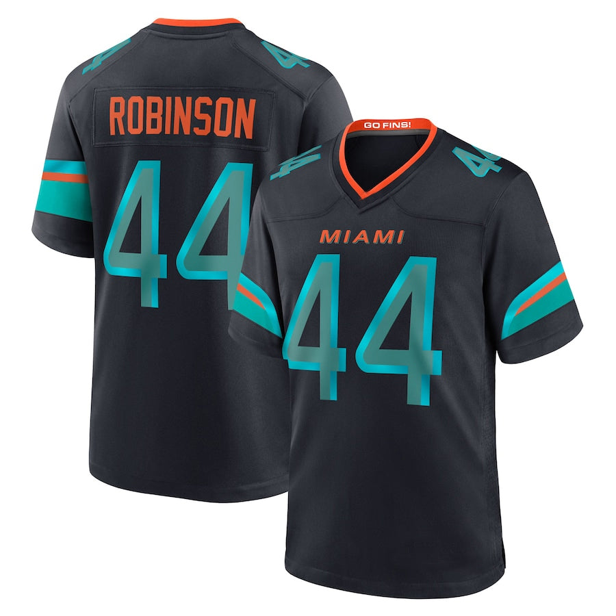 Trusc M.Dolphins #44 Chop Robinson Player Pitch Blue Rivalries Collection Game Stitched Jersey