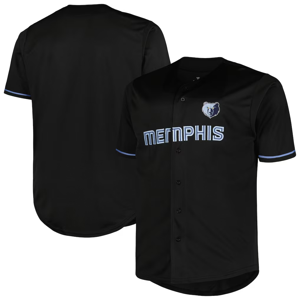 Trusc M.Grizzlies Profile Black Big & Tall Pop Stitched Jerseys