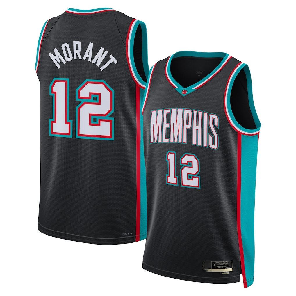 Trusc M.Grizzlies #12 Ja Morant Black Swingman Stitched Jerseys- Classic Edition