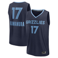 Trusc M.Grizzlies #17 Yuki Kawamura Navy Fast Break Replica Player Stitched Jerseys- Icon Edition
