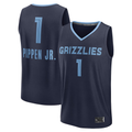 Trusc M.Grizzlies #1 Scotty Pippen Jr. Navy Fast Break Replica Player Stitched Jerseys- Icon Edition