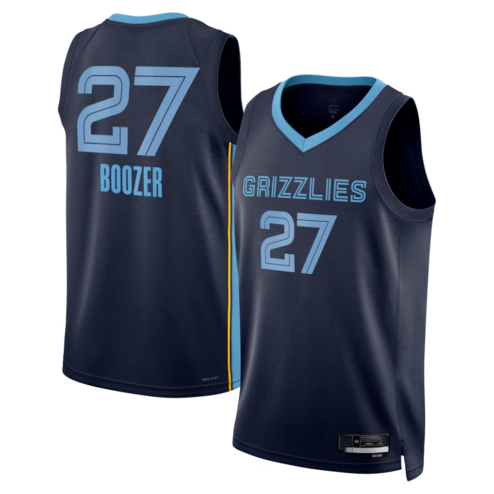 Trusc M.Grizzlies #27 Cameron Boozer Navy 2026 Draft Swingman Stitched Jerseys- Icon Edition