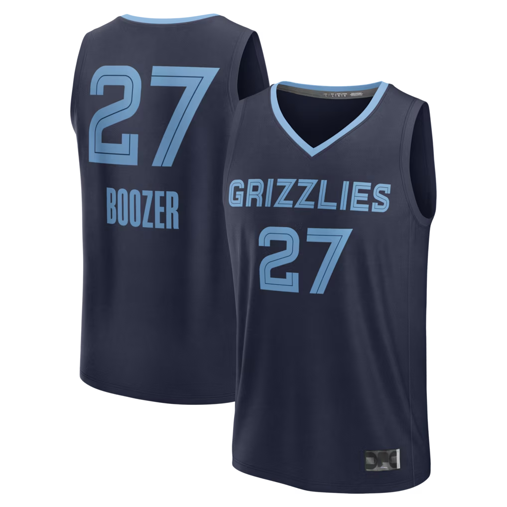 Trusc M.Grizzlies #27 Cameron Boozer Navy Draft First Round Pick Fast Break Stitched Jerseys- Icon Edition