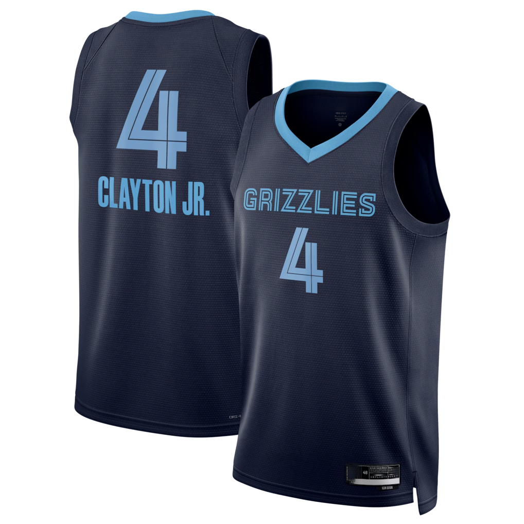 Trusc M.Grizzlies #4 Walter Clayton Jr. Navy Swingman Stitched Jerseys- Icon Edition