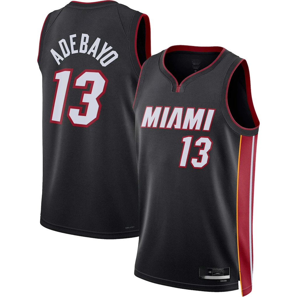 Trusc M.Heat #13 Bam Adebayo kounmpo Black Fast Break Jerseys - Icon Edition