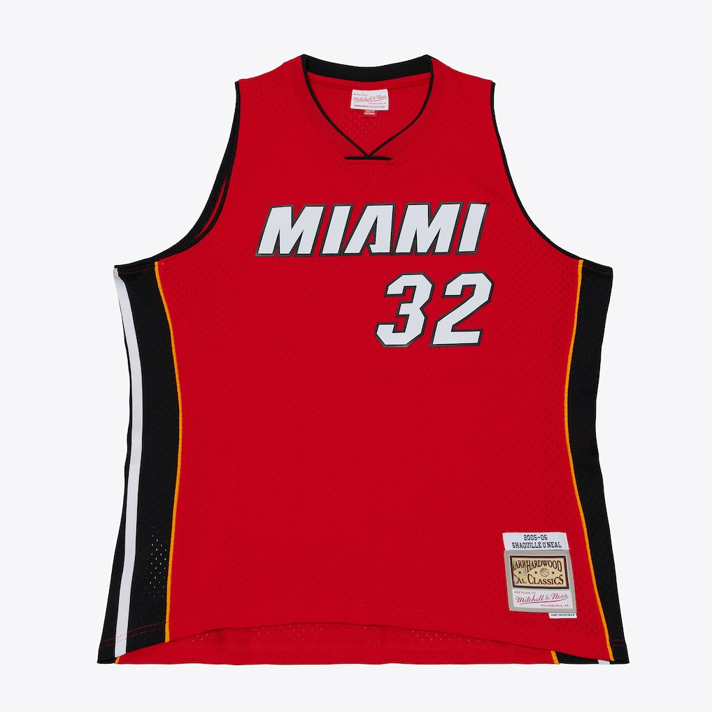 Trusc M.Heat #32 Shaquille O'Neal Mitchell & Ness Red 2005-2006 Swingman Jerseys