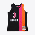 Trusc M.Heat #3 Dwyane Wade Mitchell & Ness Black 2005-06 Hardwood Classics Authentic Jerseys