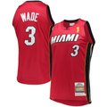 Trusc M.Heat #3 Dwyane Wade Mitchell & Ness Red 2005-06 Hardwood Classics Authentic Jerseys