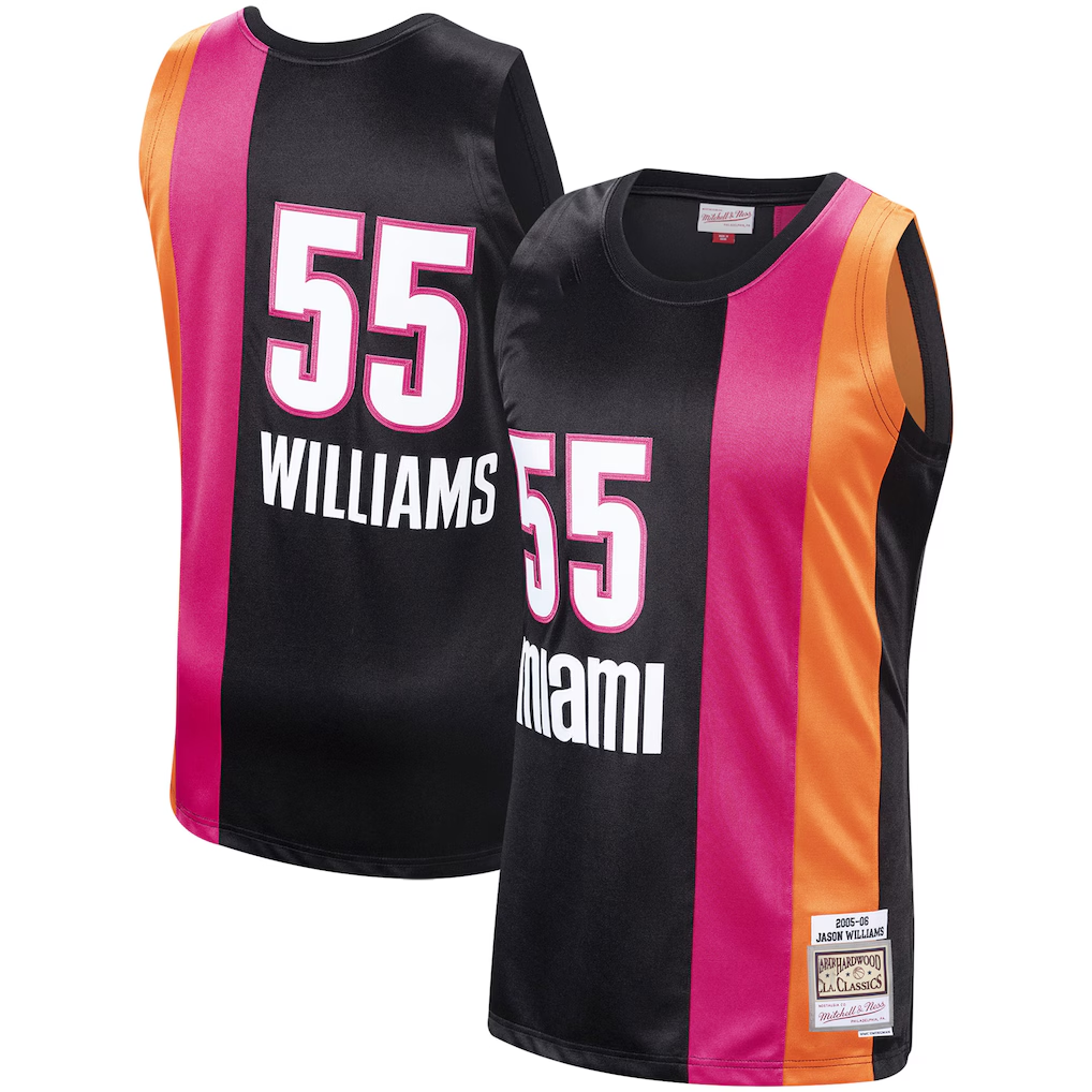 Trusc M.Heat #55 Jason Williams Mitchell & Ness Black 2005-2006 Hardwood Classics Swingman Jerseys