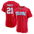 Trusc M.Marlins #21 Graham Pauley Player Red City Connect Home Limited Elite Stitched Jerseys