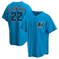 Trusc M.Marlins #22 Sandy Alcantara Player Blue Home Game Stitched Jerseys