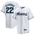 Trusc M.Marlins #22 Sandy Alcantara Player White Home Game Stitched Jerseys