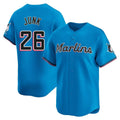Trusc M.Marlins #26 Janson Junk Player Blue Home Limited Stitched Jerseys