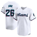 Trusc M.Marlins #26 Janson Junk Player White Home Limited Stitched Jerseys