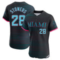 Trusc M.Marlins #28 Kyle Stowers Player Black City Connect Home Limited Elite Stitched Jerseys