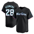 Trusc M.Marlins #28 Kyle Stowers Player Black Home Limited Stitched Jerseys