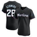 Trusc M.Marlins #28 Kyle Stowers Player Black Vapor Home Limited Elite Stitched Jerseys