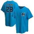 Trusc M.Marlins #28 Kyle Stowers Player Blue Home Game Stitched Jerseys