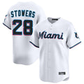 Trusc M.Marlins #28 Kyle Stowers Player White  Home Limited Stitched Jerseys