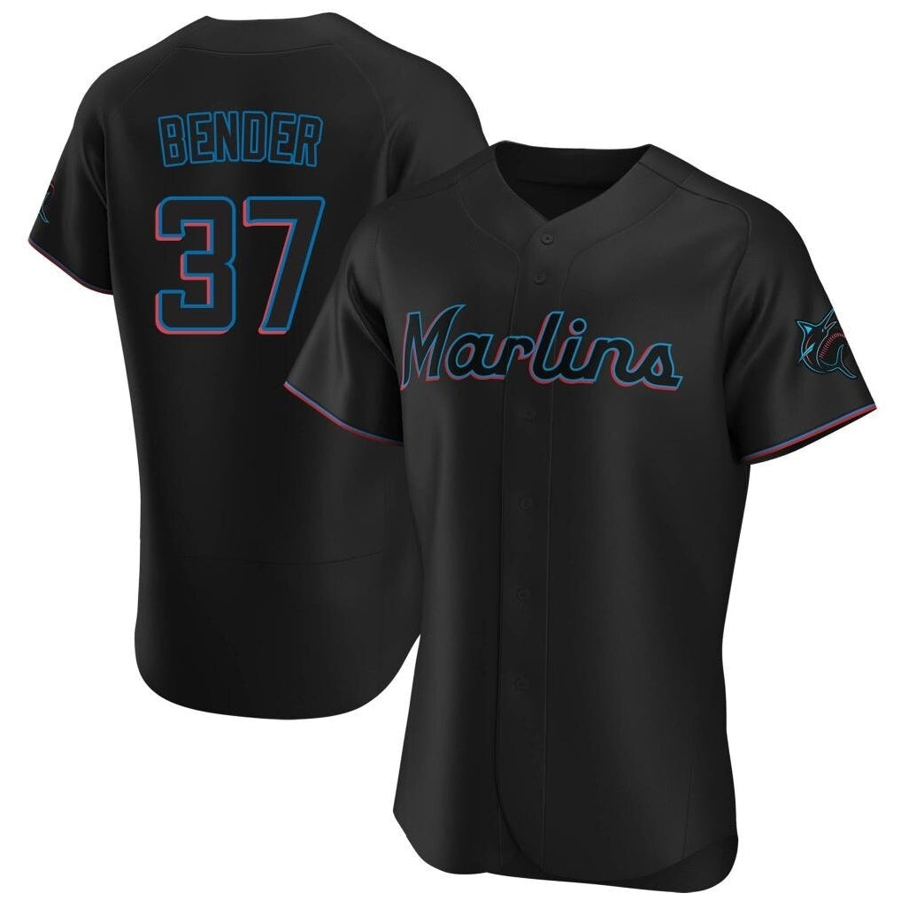 Trusc M.Marlins #37 Anthony Bender Player Black Home Limited Elite Stitched Jerseys