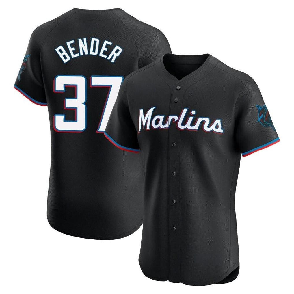 Trusc M.Marlins #37 Anthony Bender Player Black Vapor Home Limited Elite Stitched Jerseys