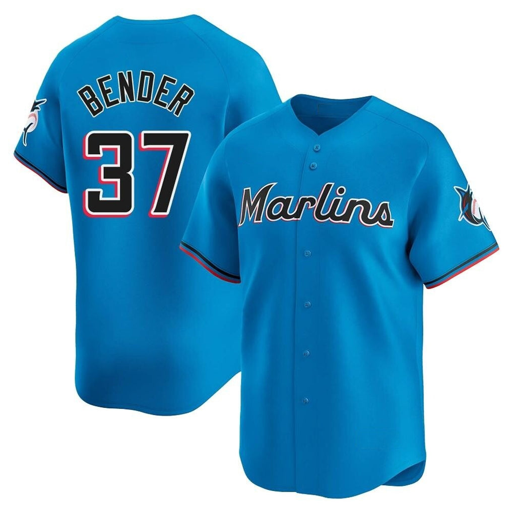 Trusc M.Marlins #37 Anthony Bender Player Blue Home Limited Stitched Jerseys