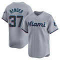 Trusc M.Marlins #37 Anthony Bender Player Gray Home Limited Stitched Jerseys