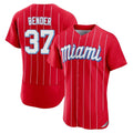 Trusc M.Marlins #37 Anthony Bender Player Red City Connect Home Limited Elite Stitched Jerseys