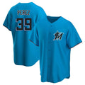 Trusc M.Marlins #39 Eury Perez Player Blue Home Game Stitched Jerseys