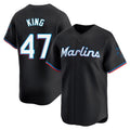 Trusc M.Marlins #47 John King Player Black Home Limited Stitched Jerseys