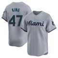 Trusc M.Marlins #47 John King Player Gray  Home Limited Stitched Jerseys