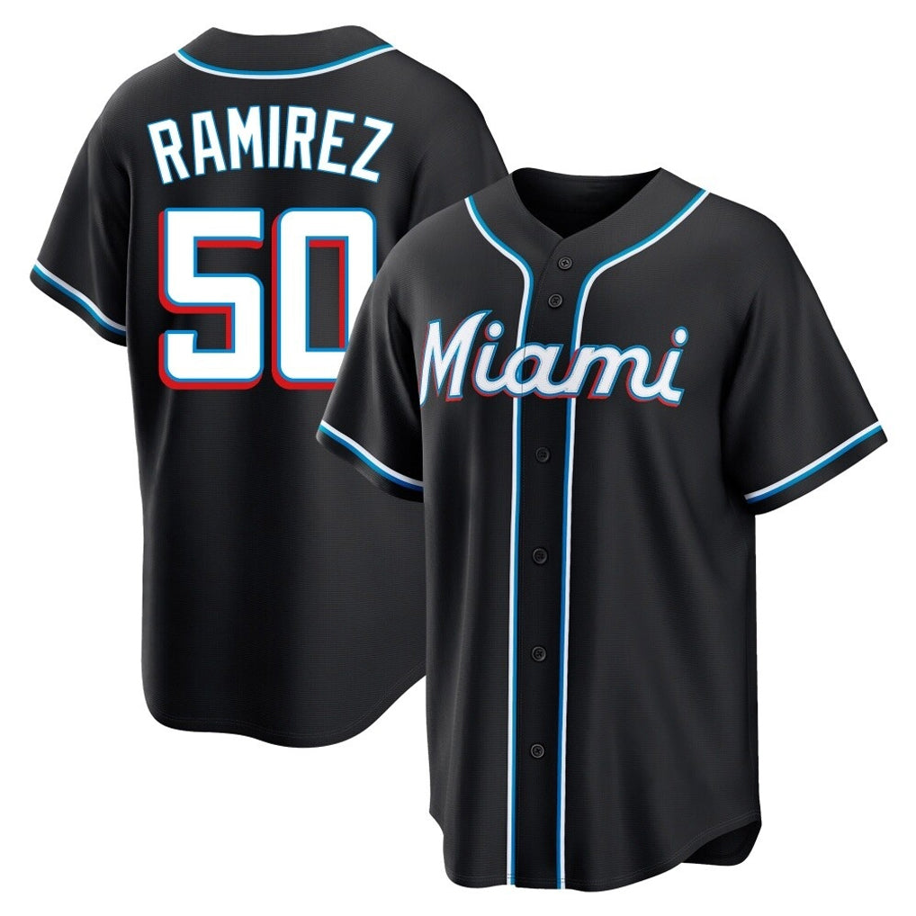 Trusc M.Marlins #50 Agustin Ramirez Player Black Fashion Out Home Game Stitched Jerseys