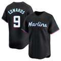 Trusc M.Marlins #9 Xavier Edwards Player Black  Home Limited Stitched Jerseys