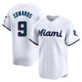 Trusc M.Marlins #9 Xavier Edwards Player White  Home Limited Stitched Jerseys
