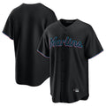 Trusc M.Marlins Blank Player Black  Home Game Stitched Jerseys