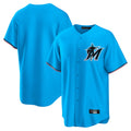 Trusc M.Marlins Blank Player Blue Home Game Stitched Jerseys