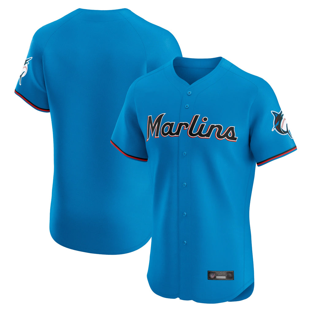Trusc M.Marlins Blank Player Blue Home Limited Elite Stitched Jerseys