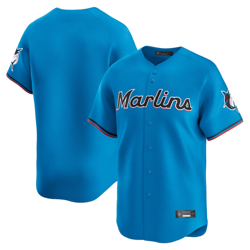 Trusc M.Marlins Blank Player Blue Home Limited Stitched Jerseys