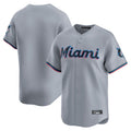 Trusc M.Marlins Blank Player Gray Home Limited Stitched Jerseys
