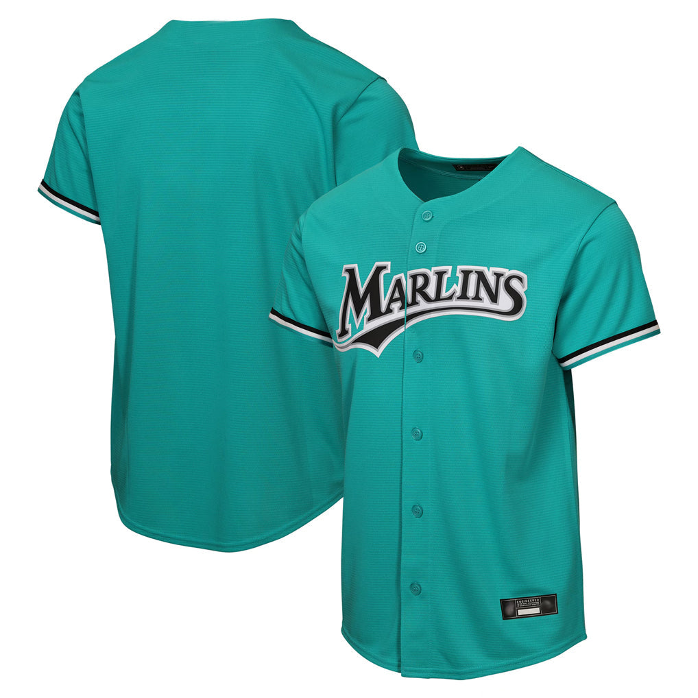 Trusc M.Marlins Blank Player Teal Mitchell & Ness Cooperstown Collection Game Stitched Jerseys