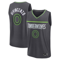 Trusc M.Timberwolves #0 Donte DiVincenzo Charcoal Fast Break Replica Player Stitched Jerseys - Statement Edition