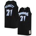 Trusc M.Timberwolves #21 Kevin Garnett Mitchell & Ness Black 1997-1998 Big & Tall Hardwood Classics Swingman Stitched Jerseys