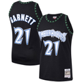 Trusc M.Timberwolves #21 Kevin Garnett Mitchell & Ness Black Hardwood Classics Swingman Stitched Jerseys